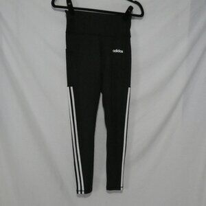 ADIDAS - Climalite | small | Black Three Stripe Legging With Pocket